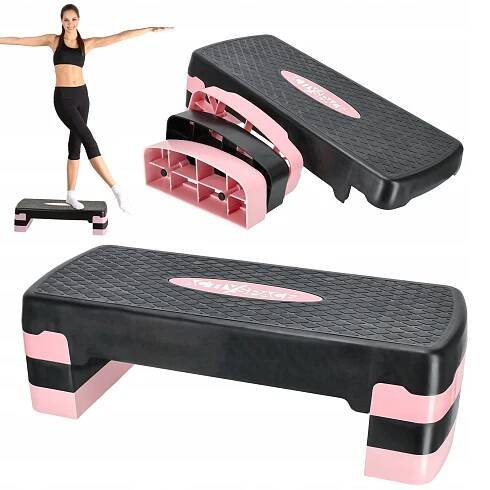 STEP SCHOD PRO FITNESS CVIČENÍ AEROBIKU 3-STUPŇOVÝ NASTAVITELNÝ A ODOLNÝ