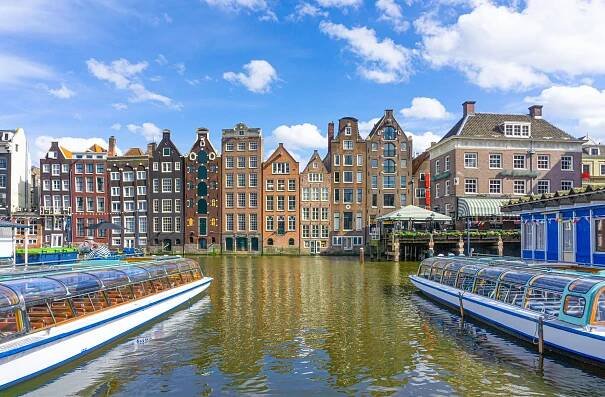 View of canal ring near Waterlooplein