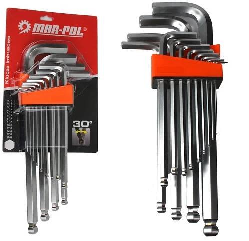 Imbusové klíče 2-19mm 13ks MAR-POL | Bonatrade