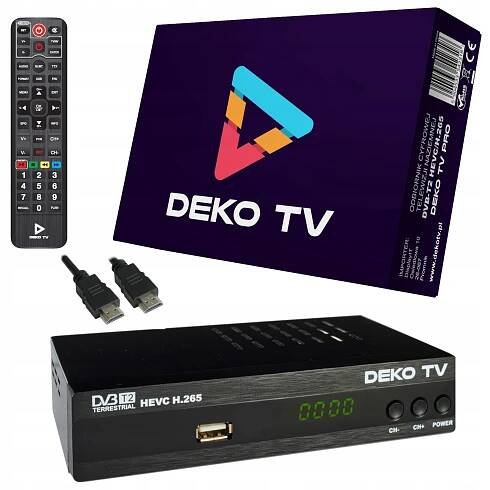 Tuner Dekodér DVBT2 DekoTV PRO pozemní televize DVB-T2 HEVC H.265 DEKO