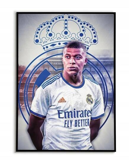 Kylian Mbappé PLAKÁT A3 - Real Madrid, PSG - BONUS