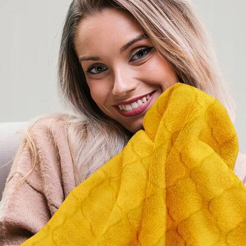 DEKA TLUSTÁ NA POSTEL GAUČE VERSALKE PŘEHOZ 200X220 KAPA PLÉD TEPLÁ Délka 220 cm