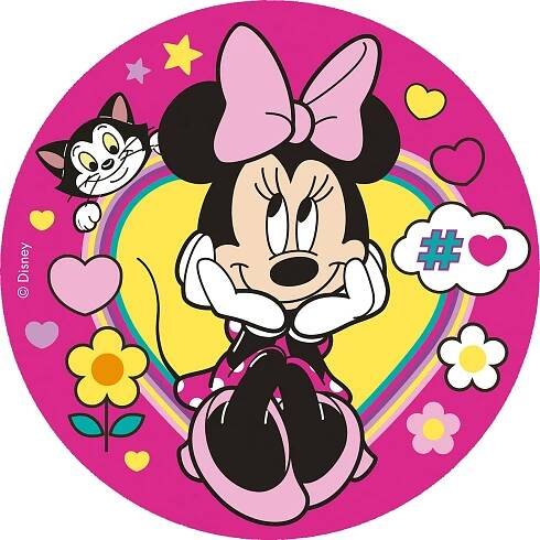 Dekora Jedlý papír kulatý Minnie Mouse zasněná 20 cm
