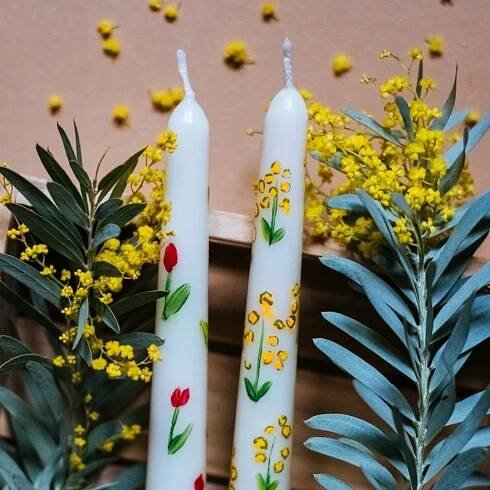 DIY sada na malování svíček - Kreativní sada na zdobení svíček JStolle Materiál parafín