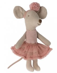 Maileg Myška baletka s čelenkou Little Sister Maileg Ballerina Mouse, Little Sister Rose