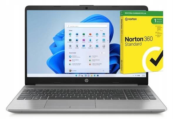 Notebook HP 255 G9 15,6" AMD Ryzen 5 8 GB / 512 GB stříbrný + Norton 360 Standard 1 st. / 12 měsíců ESD