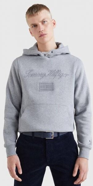 Tommy Hilfiger pánská šedá mikina - Tommy Hilfiger
