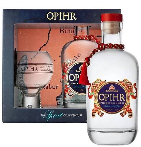 Gin Opihr Oriental Spiced 700 ml sada v kartonu se 2 sklenicemi