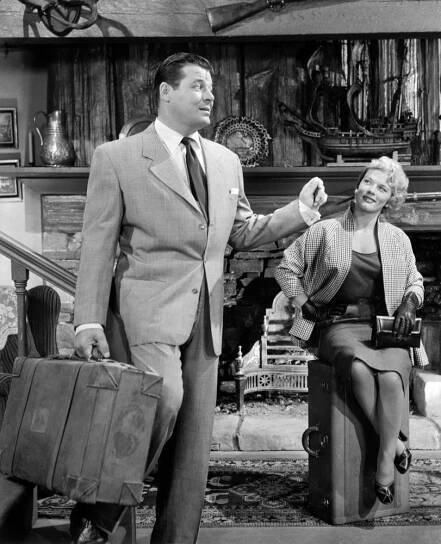 DANGEROUS WHEN WET, Jack Carson, Denise Darcel, 1953