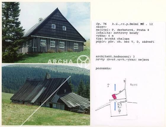 Archa Krkonoš - Objekt - DMU čp. 76, zaniklo r. 2015 