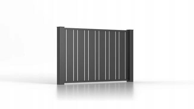Hliníkové pole segment oplocení plot kolekce vertica 200 x 120 cm