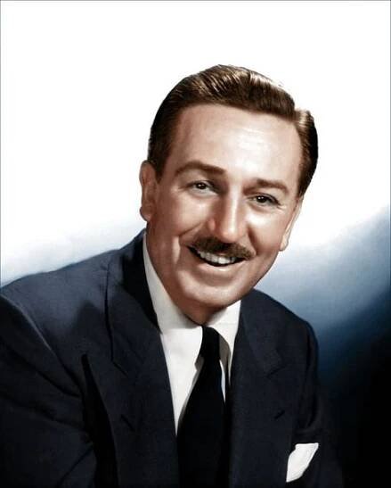 Walt Disney. (Colorized Photo). Walt Disney Biography, Walt And Mickey, Walt Elias Disney, Buddy Ebsen, Walter Elias Disney, Learning Disorder, Walt Disney Characters, Classic Portraits, Disney Songs
