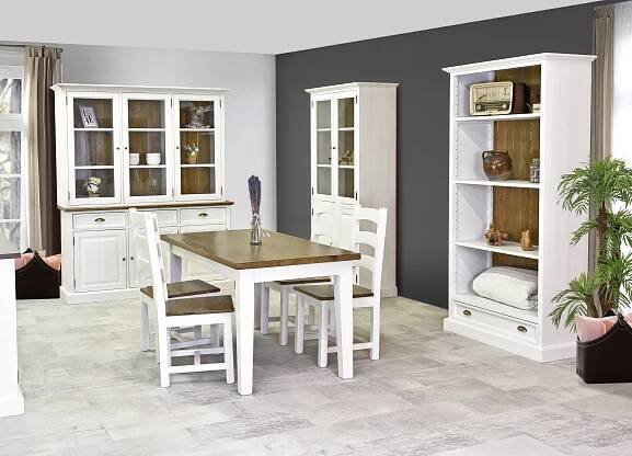 Dřevěná vitrina dvoudveřová v provence stylu, Typ 12 2