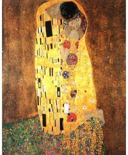 Puzzle Gustav Klimt Polibek 1000d