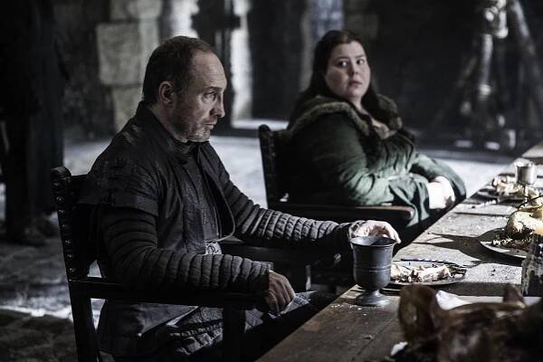 Hra o trůny - Zabij chlapce - Z filmu - Michael McElhatton, Elizabeth Webster