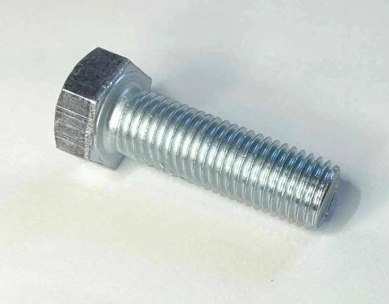 Šroub M8 x 35mm, pevnostní 8.8. plný závit, bílý zinek DIN 933