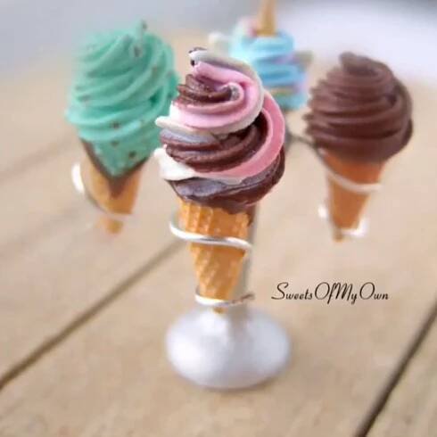 Obsahuje obrázek: Ice Cream Fimo Biscuit Polymerclay