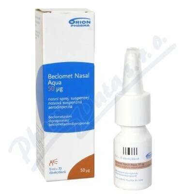 Beclomet Nasal Aqua 50μg nosní sprej suspenze /70 dávek 9 ml