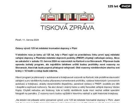 TZ - Oslavy výročí 125 let MHD v Plzni
