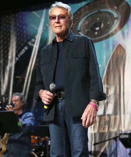 James Darren speaks at the DS9 Tribute Part 2 panel during the 17th annual official Star Trek convention at the Rio Hotel & Casino on August 3, 2018 in Las Vegas, Nevada.
