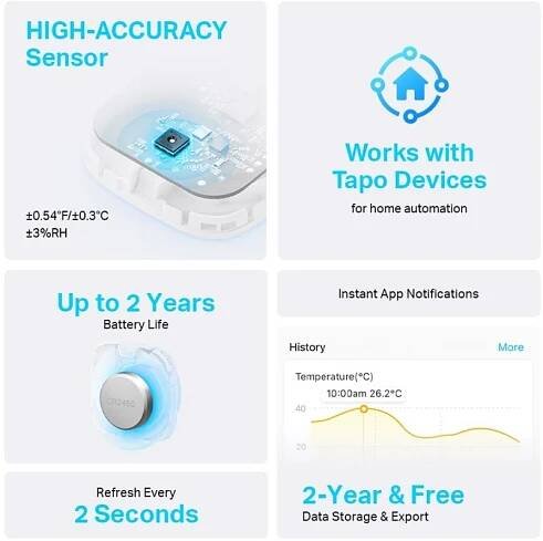 TP-Link Tapo T310 - Chytrý teploměr | eberry.cz