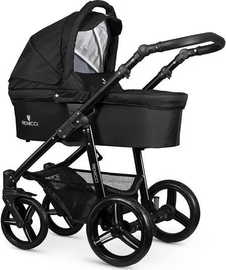 Kočárek Venicci Soft dvojkombinace Černý rám/Black