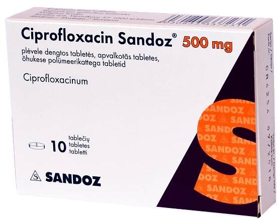 ciprofloxacin 250 mg sandoz