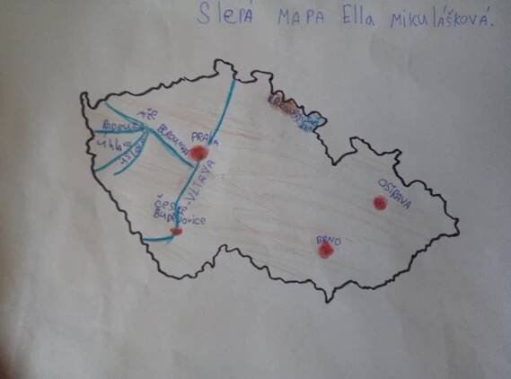 ZŠ a MŠ Santoška | Prvouka s češtinou - práce se slepou mapou