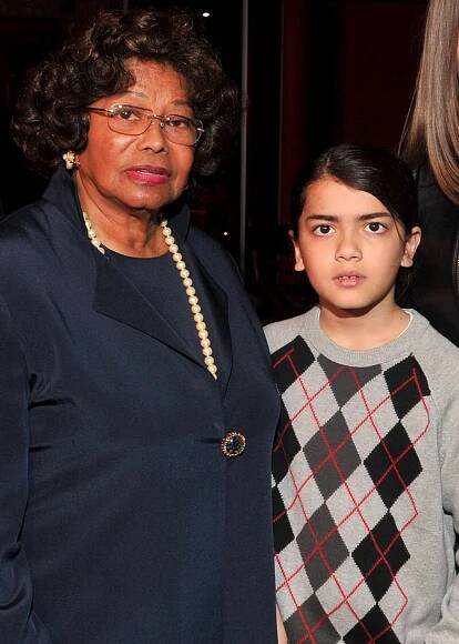 Prince Michael Jackson, Katherine Jackson, Blanket Jackson, Paris Jackson, and Justin Bieber attend the immortalization of Michael Jackson at Grauman's Chinese Theatre Hand & Footprint ceremony held at Grauman's Chinese Theatre on January 26, 2012