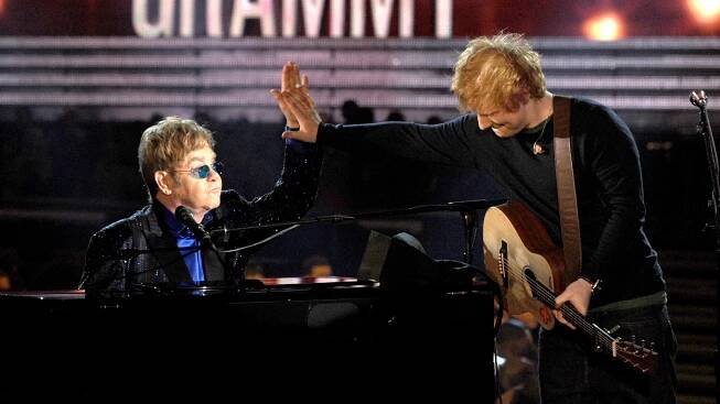 Elton John on Protege Ed Sheeran: 'He's Got a Lot of Balls'