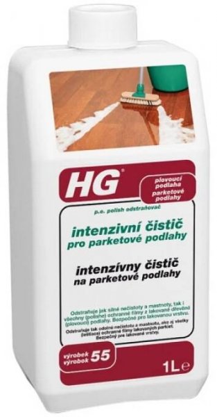 Úklidové a čistící prostředky | HG intenzivní čistič na parketové podlahy 1l | NÁBYTEK KOBERCE BNK a.s.