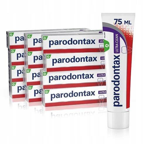 PARODONTAX SADA ULTRA CLEAN ZUBNÍ PASTA NA KRVÁCEJÍCÍ DÁSNĚ 12X 75 ML