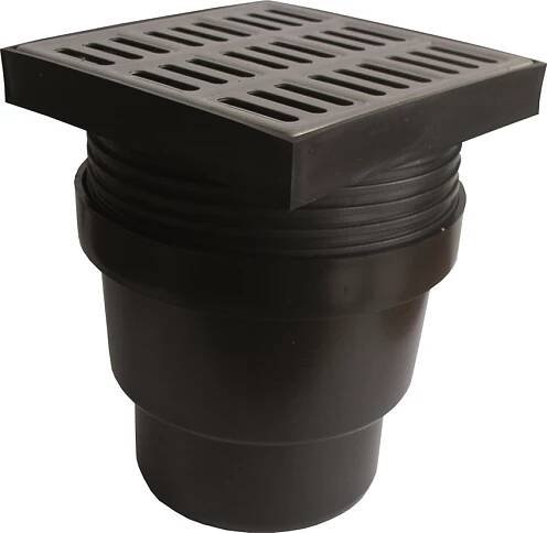 Plast Brno Podlahová vpusť DN110 černá 187 mm