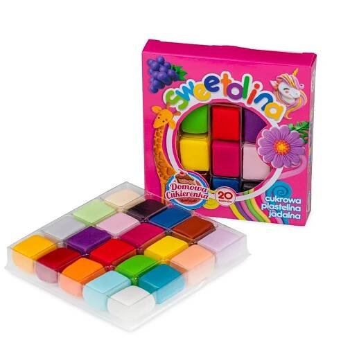 Cukrová plastelína JEDLÁ Cukrová Hmota SWEETOLINA 20 barev 300 g Značka Sweetolina