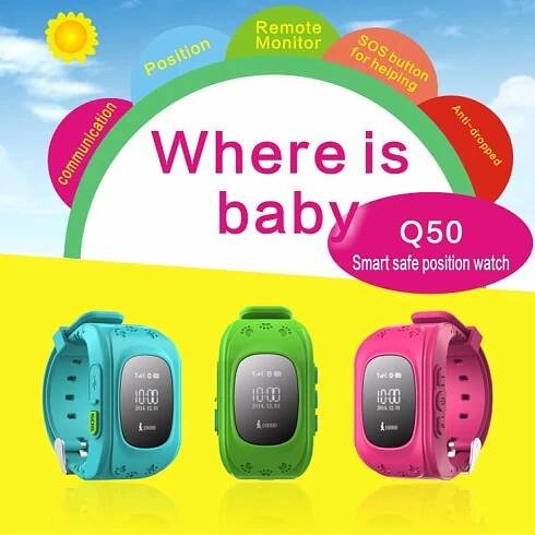 GPS Tracker hodinky Q50 pro děti SOS nouzové Anti Lost GSM Smart mobilní telefon App náramek Wristband Alarm pro Android