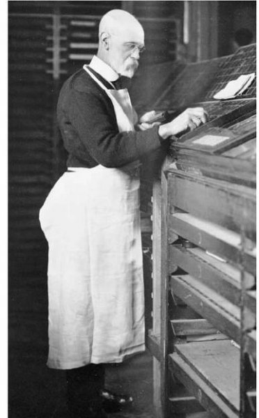 beyond what might have been lifted whole from elsewhere.  James Gilbert, compositor 1880-1928 