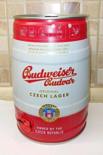 Plechový soudek 5l Budweiser Budvar