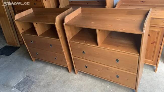 Ikea Leksvik komoda dřevo masiv Hemnes - Praha - Bazar