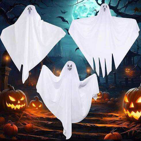 ZÁVĚSNÝ DUCH NA HALLOWEEN, DEKORACE NA HALLOWEEN, STRAŠIDELNÝ ZÁVĚSNÝ DUCH - Allegro