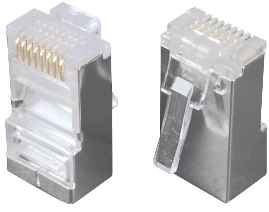 Solarix konektor RJ45 CAT5E STP pro lanko - 1ks / stíněný / neskládaný