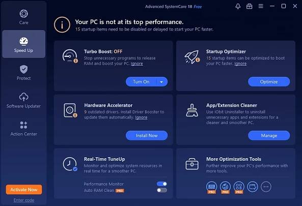 Advanced SystemCare Free Download, Speed up with Advanced SystemCare - IObit