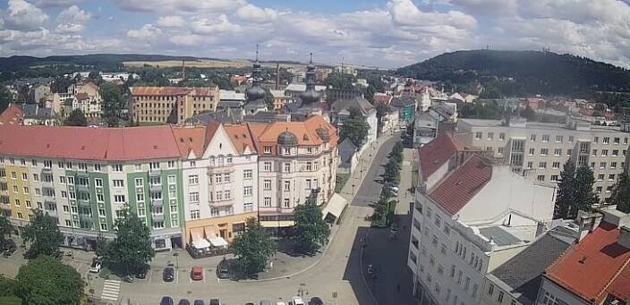 Krnov webkamera – Pohled směrem k Cvilínu živě