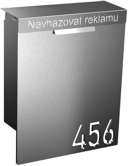 Poštovní schránka nerez bez přihrádky na noviny 3a