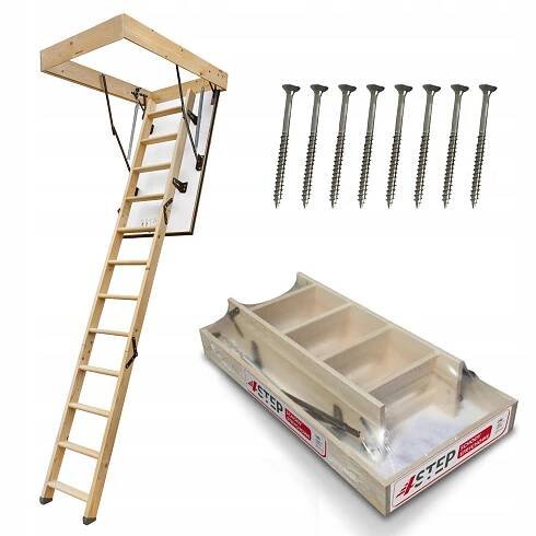 Půdní schody 4STEP GREENLINE 120x80 35 mm VÝLEZ Půdní šrouby BONUS