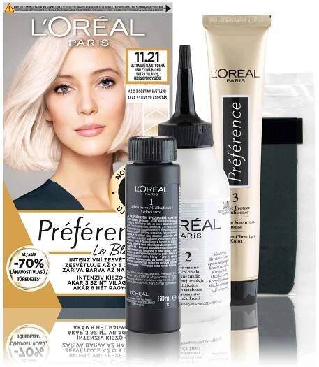 L ́Oréal Preférence Le Blonding 11.21 Ultra světlá studená perleťová blond