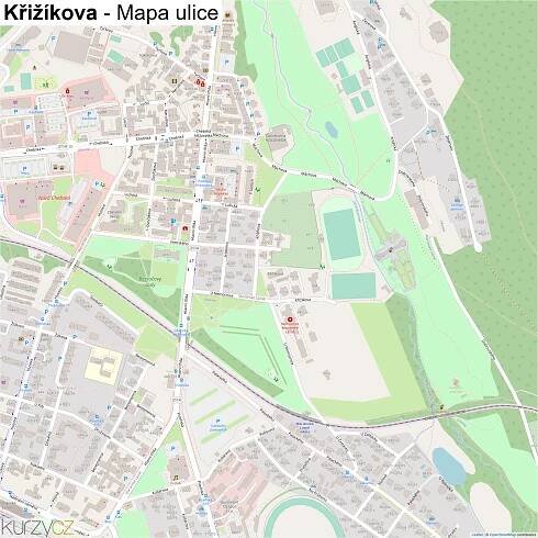Křižíkova - mapy | Kurzy.cz