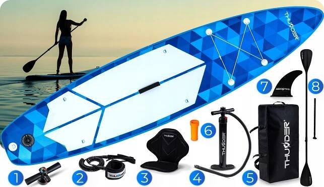 Nafukovací paddleboard s plaveckým sedadlem 320 cm THUNDER pádlo sada Kód výrobce NION