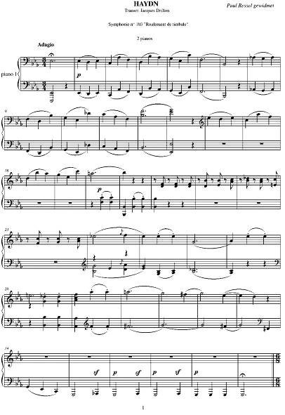 Symphony No.103 in E-flat major, Hob.I:103 (Haydn, Joseph) – IMSLP