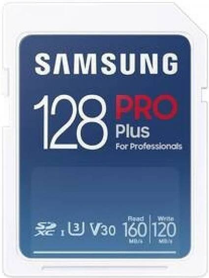 Paměťová karta Samsung SDXC PRO+ 128GB UHS-I U3 (160R/120W) (MB-SD128K/EU)