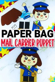 Do your kids love writing letters and sending them through the post office? If so, then they will surely enjoy making these printable mail carrier paper bag puppet crafts. These diy mail carrier hand puppets are great to include in your community helper themed puppet show or lesson plans. It is a great way to teach all things a mail carrier does. Click now to download your printable mail carrier puppet templates!